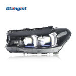 For 2018-2023 BMW 5 Series G30 Headlight Assembly, Upgrade Fangs Style LED DRL, Turn Signal & Projector Lens
