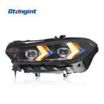2019-2022 BMW X5 G05 Headlight Retrofit, New Arrow LED Daytime Running Light Turn Signal with Projector Lens