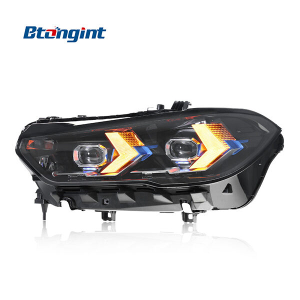2019-2022 BMW X5 G05 Headlight Retrofit, New Arrow LED Daytime Running Light Turn Signal with Projector Lens