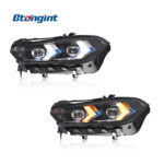 2019-2022 BMW X5 G05 Headlight Retrofit, New Arrow LED Daytime Running Light Turn Signal with Projector Lens