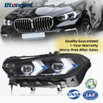 2019-2022 BMW X5 G05 Headlight Retrofit, New Arrow LED Daytime Running Light Turn Signal with Projector Lens
