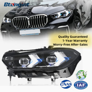 2019-2022 BMW X5 G05 Headlight Retrofit, New Arrow LED Daytime Running Light Turn Signal with Projector Lens