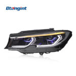 2020-2022 BMW 3 Series G20 Headlights Retrofit, High Grade LED Scoop Daytime Running Light with Laser Projector