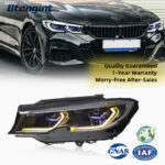 2020-2022 BMW 3 Series G20 Headlights Retrofit, High Grade LED Scoop Daytime Running Light with Laser Projector