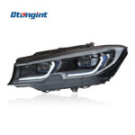 2020-2022 BMW 3 Series G20 Headlight Retrofit, Blue Eyebrow LED Laser Projector & Scoop Daytime Running Light