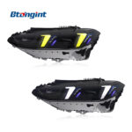 2021-2024 BMW 4 Series G22 Headlight Retrofit, M4 Fangs Style LED Daytime Running Light Turn Signal Projector