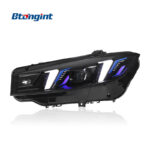 2023-2024 BMW 3 Series G20 Headlight Retrofit, Fangs Style Dual-Color LED Daytime Running Light, Laser Projector Lens