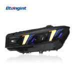 2023-2024 BMW 3 Series G20 Headlight Retrofit, Fangs Style Dual-Color LED Daytime Running Light, Laser Projector Lens