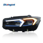 2023-2025 BMW 3 Series G20 Headlight Retrofit, Blue Frame LED Dual-Color Daytime Running Light, Sequential Turn Signal