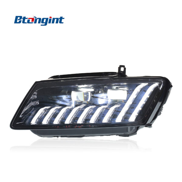 For 2008-2017 Audi Q5 Headlight Assembly, Retrofit Q8 Style LED DRL Sequential Turn Signal Projector Headlamp
