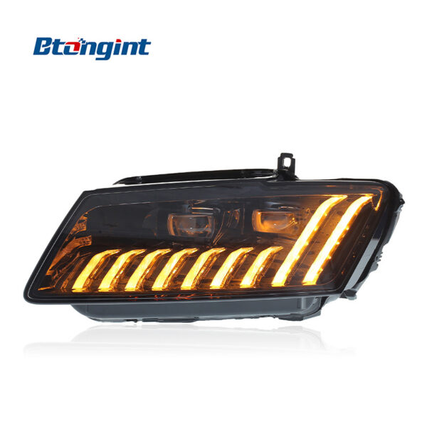 For 2008-2017 Audi Q5 Headlight Assembly, Retrofit Q8 Style LED DRL Sequential Turn Signal Projector Headlamp