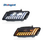 For 2008-2017 Audi Q5 Headlight Assembly, Retrofit Q8 Style LED DRL Sequential Turn Signal Projector Headlamp
