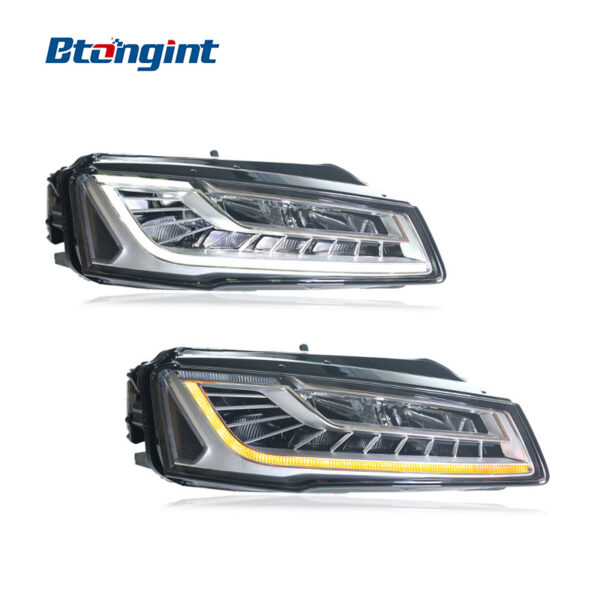 For 2011-2017 Audi A8 Headlight Assembly Retrofit, High Spec Dragon Ball LED Matrix DRL Sequential Turn Signal