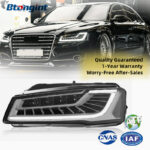 For 2011-2017 Audi A8 Headlight Assembly Retrofit, High Spec Dragon Ball LED Matrix DRL Sequential Turn Signal
