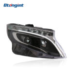 Full LED Projector Headlight Assembly Upgrade with Light Guide DRL, High Spec Trim, Fits Mercedes-Benz Vito 2016-2023