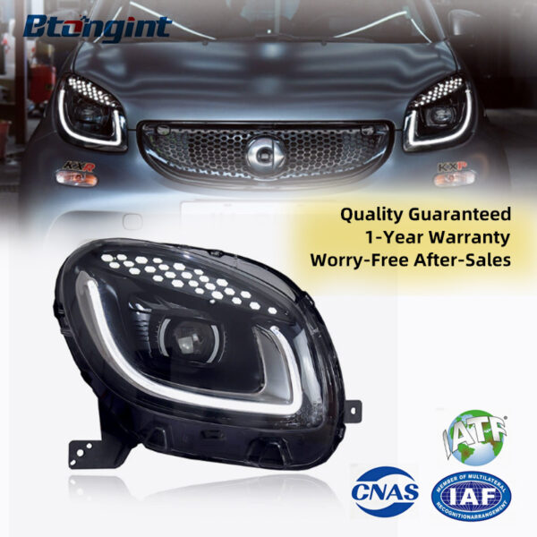 For Mercedes Smart Headlight Assembly Retrofit 453 LED DRL Position Light LED Bi-Xenon Projector Headlamp