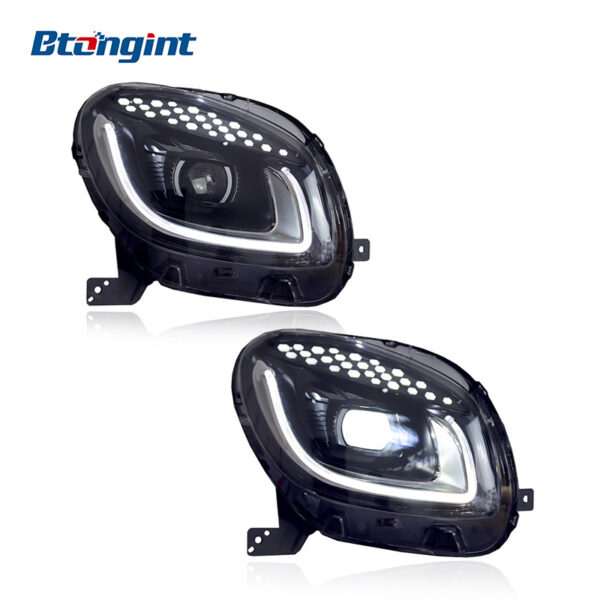 For Mercedes Smart Headlight Assembly Retrofit 453 LED DRL Position Light LED Bi-Xenon Projector Headlamp