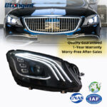 For Mercedes-Benz S-Class W222 Maybach Headlight Assembly Retrofit, LED DRL LED Lens, Old To New Upgrade For S400
