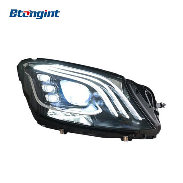 For Mercedes-Benz S-Class W222 Maybach Headlight Assembly Retrofit, LED DRL LED Lens, Old To New Upgrade For S400