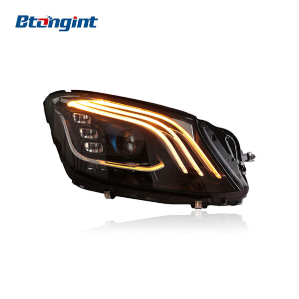 For Mercedes-Benz S-Class W222 Maybach Headlight Assembly Retrofit, LED DRL LED Lens, Old To New Upgrade For S400