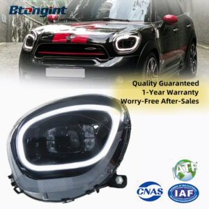 For BMW MINI R60 Headlight Assembly Retrofit, Countryman LED DRL Projector Lens