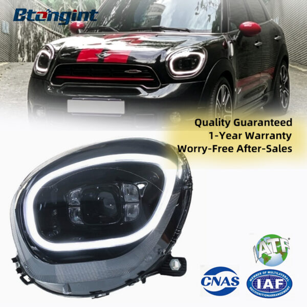For BMW MINI R60 Headlight Assembly Retrofit, Countryman LED DRL Projector Lens