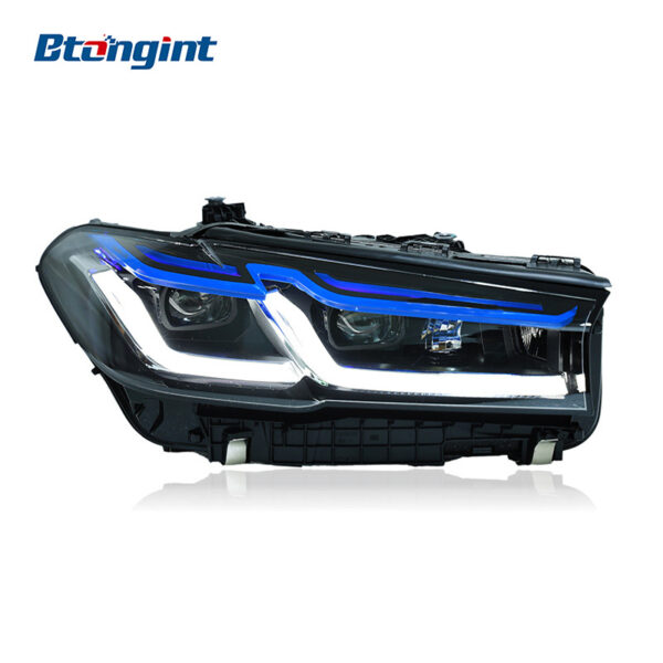 For 2018-2023 BMW 5 Series G30 Headlight Retrofit, Thunder M5 Style Blue Eyebrow High Spec LED Laser Headlamp