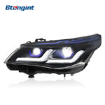 For 2003-2010 BMW 5 Series E60 Headlight Assembly Retrofit, Double L Style LED DRL Turn Signal Projector Headlamp