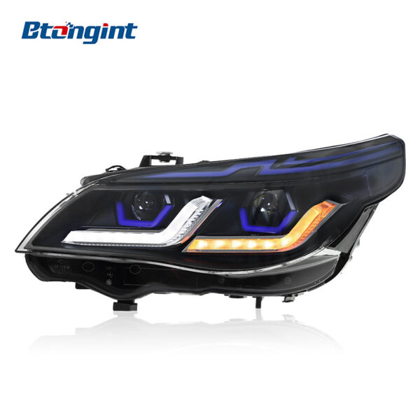 For 2003-2010 BMW 5 Series E60 Headlight Assembly Retrofit, Double L Style LED DRL Turn Signal Projector Headlamp