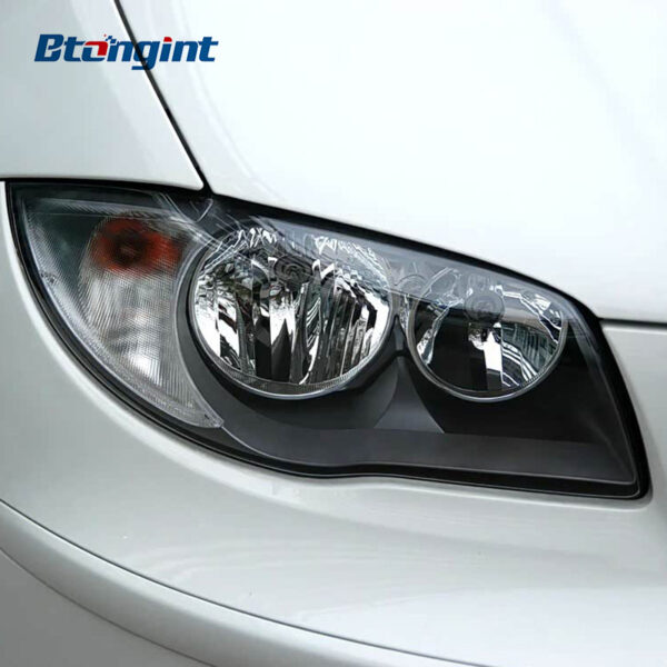 For 2004-2011 BMW 1 Series E87 Headlight Retrofit, Fang Style Dual Color LED DRL Projector Headlight Assembly