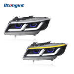 For 2005-2012 BMW 3 Series E90 Headlight Assembly Retrofit, LED DRL Sequential Turn Signal Projector Headlamp