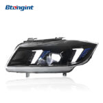 For 2005-2012 BMW 3 Series E90 Headlight Assembly Retrofit, Fangs Style LED DRL & Turn Signal Projector Headlamp