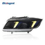 For 2005-2012 BMW 3 Series E90 Headlight Assembly Retrofit, Fangs Style LED DRL & Turn Signal Projector Headlamp