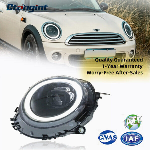 2007-2013 MINI R56 LED Headlight Assembly, Upgrade LED DRL Projector Lens, Compatible with R57 R58 R59