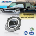 For 2007-2013 BMW MINI R56 Headlight Assembly Retrofit, New Style LED DRL Projector Lens, Fits R55 R57