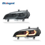 For 2007-2013 BMW X5 E70 Headlight Assembly Retrofit, New Style LED Projector Lens, LED DRL & Sequential Turn Signal