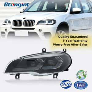 For 2007-2013 BMW X5 E70 Headlight Assembly Retrofit, New Style LED Projector Lens, LED DRL & Sequential Turn Signal