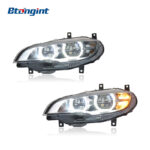 For 2009-2015 BMW 7 Series F02 Headlight Assembly Retrofit, Old To New Upgrade, LED DRL & Turn Signal