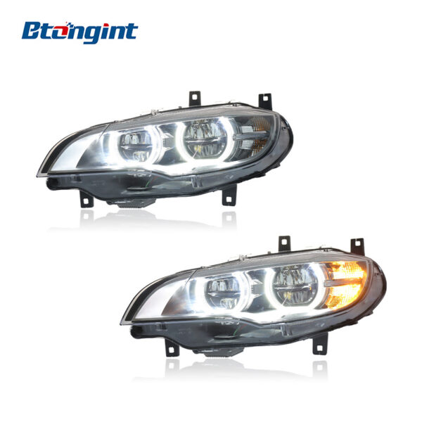 For 2009-2015 BMW 7 Series F02 Headlight Assembly Retrofit, Old To New Upgrade, LED DRL & Turn Signal