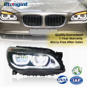 For 2009-2015 BMW 7 Series F02 Headlight Assembly Retrofit, Old To New Upgrade, LED DRL & Turn Signal