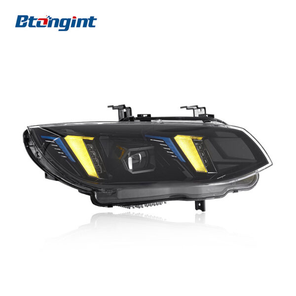 For 2010-2013 BMW 3 Series E93 Headlight Assembly Retrofit, Fangs Style LED DRL, Turn Signal & Projector Headlight