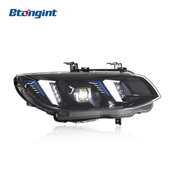 For 2010-2013 BMW 3 Series E93 Headlight Assembly Retrofit, Fangs Style LED DRL, Turn Signal & Projector Headlight