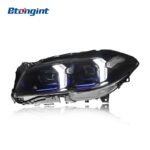 For 2011-2017 BMW 5 Series F10 Headlight Assembly Retrofit, Fang Style LED DRL & Sequential Turn Signal Projector