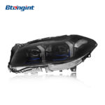 For 2011-2017 BMW 5 Series F10 Headlight Assembly Retrofit, Fang Style LED DRL & Sequential Turn Signal Projector