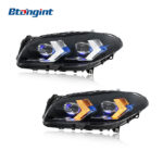 For 2011-2017 BMW 5 Series F10 Headlight Assembly Upgrade, New Style LED DRL & Turn Signal Bi-Xenon Projector Headlights
