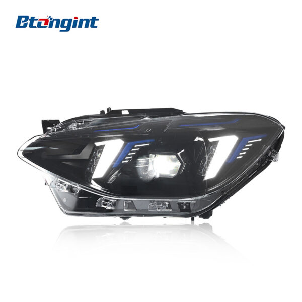 LED Daytime Running Light with Turn Signal Lens, Fang Style Headlight Assembly Modification for BMW 1 Series F20 2012-2014