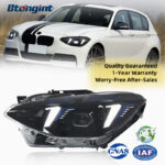 LED Daytime Running Light with Turn Signal Lens, Fang Style Headlight Assembly Modification for BMW 1 Series F20 2012-2014