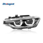 For 2013-2018 BMW 3 Series F30 Headlight Assembly Upgrade, High Spec LED Scoop DRL with APP RGB Multi-Color