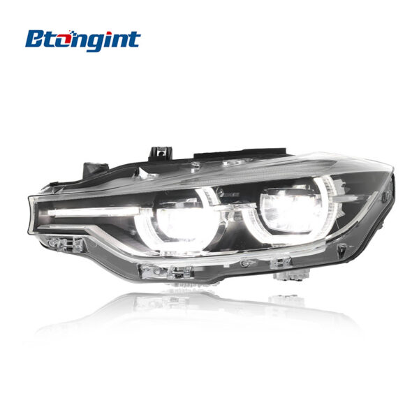 For 2013-2018 BMW 3 Series F30 Headlight Assembly Upgrade, High Spec LED Scoop DRL with APP RGB Multi-Color