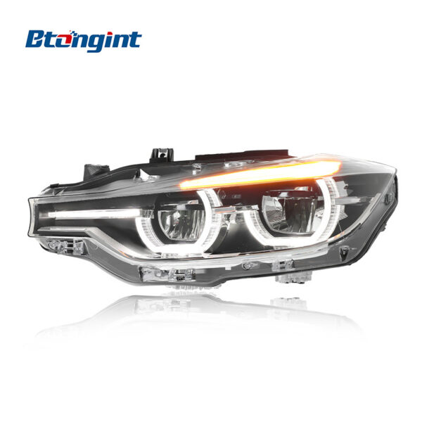 For 2013-2018 BMW 3 Series F30 Headlight Assembly Upgrade, High Spec LED Scoop DRL with APP RGB Multi-Color